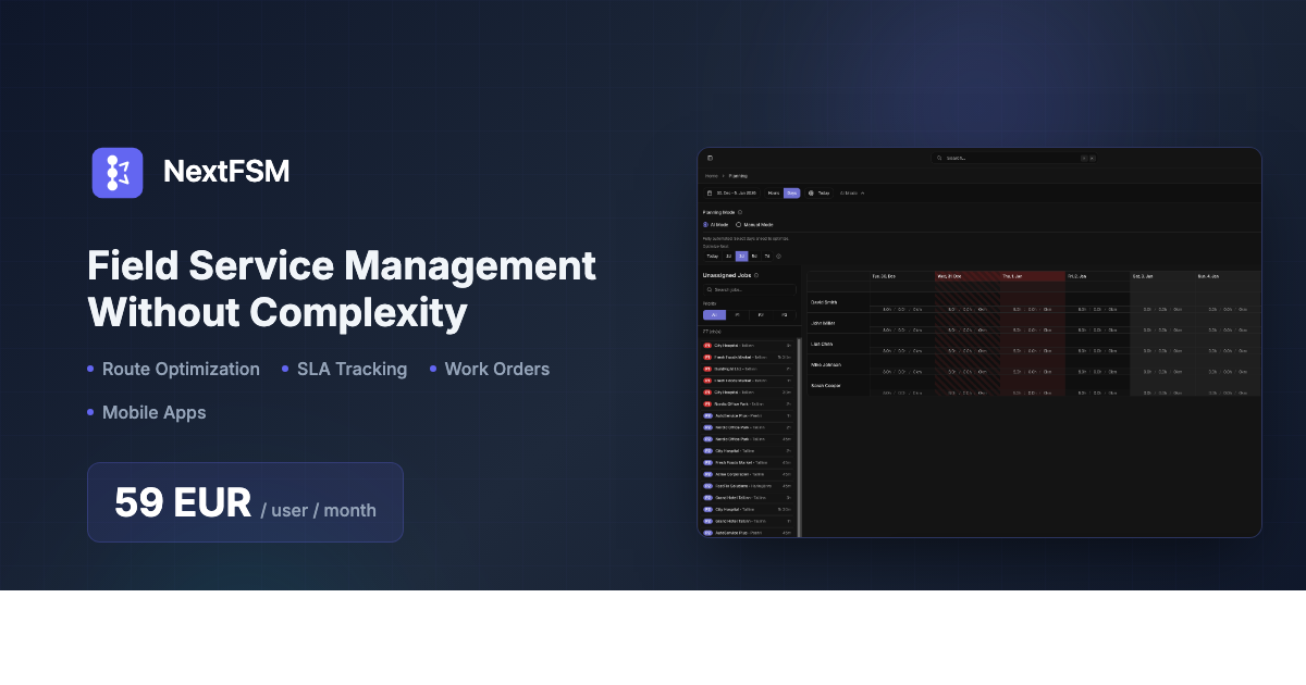 NextFSM - Field Service Management Software | Route Optimization & SLA ...