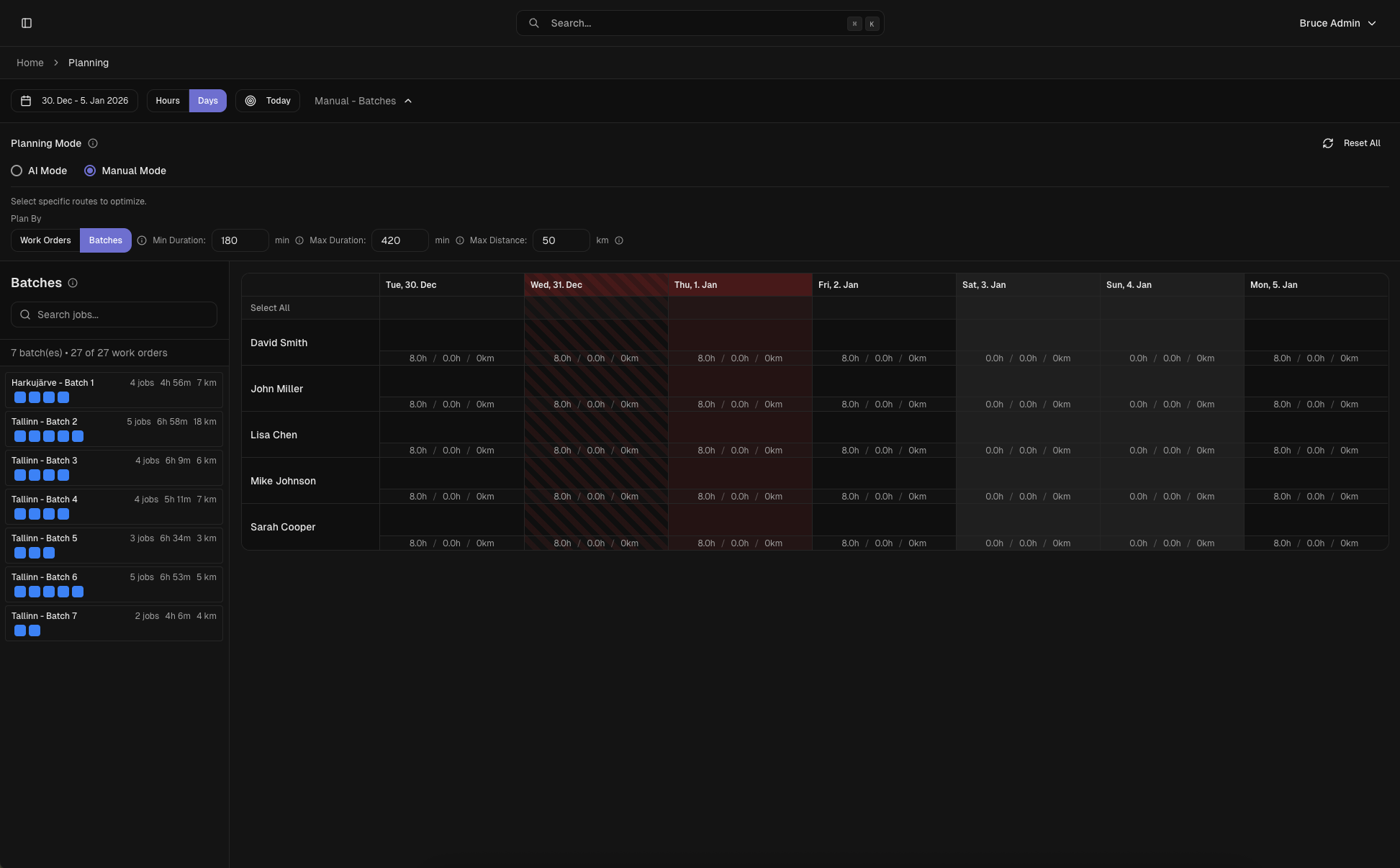 NextFSM Batch Route Planning